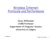 Wireless Internet: Protocols and Performance