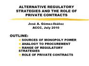 ALTERNATIVE REGULATORY STRATEGIES AND THE ROLE OF PRIVATE CONTRACTS