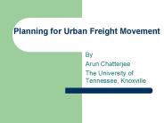 Planning for Urban Freight Movement
