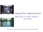 Design Flow Analysis Project Phase One:Low-Flow Analysis Case Study