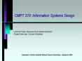 CMPT 370: Information Systems Design PowerPoint PPT Presentation