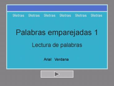 Palabras emparejadas 1