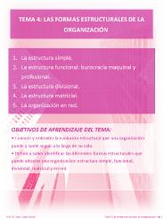 TEMA 4 LAS FORMAS ESTRUCTURALES DE LA ORGANIZACI