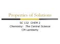 Properties of Solutions PowerPoint PPT Presentation