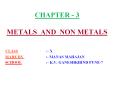 CHAPTER - 3 METALS AND NON METALS PowerPoint PPT Presentation