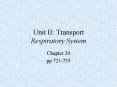 Unit II: Transport Respiratory System PowerPoint PPT Presentation