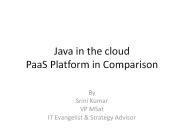 Java in the cloud PaaS Platform in Comparison