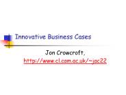 Innovative Business Cases