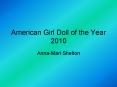American Girl Doll of the Year 2010 PowerPoint PPT Presentation