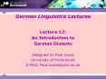 German Linguistics Lectures PowerPoint PPT Presentation