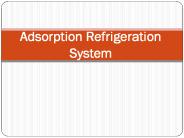 Adsorption Refrigeration System