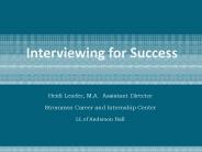 Interviewing for Success