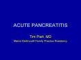 ACUTE PANCREATITIS PowerPoint PPT Presentation