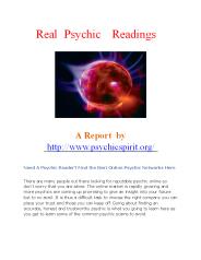 Real Psychic Readings