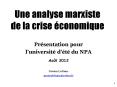 Une analyse marxiste de la crise  PowerPoint PPT Presentation