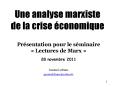 Une analyse marxiste de la crise  PowerPoint PPT Presentation