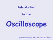 Introduction  to the  Oscilloscope