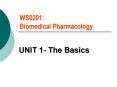 WS0201: Biomedical Pharmacology PowerPoint PPT Presentation