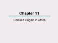 Hominid Origins in Africa PowerPoint PPT Presentation