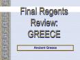 Regents Review - Ancient Greece PowerPoint PPT Presentation