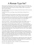 A Roman Type Set? PowerPoint PPT Presentation