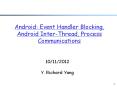 Android: Event Handler Blocking, Android Inter-Thread, Process Communications PowerPoint PPT Presentation