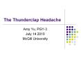 The Thunderclap Headache PowerPoint PPT Presentation