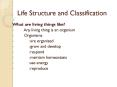 Life Structure and Classification PowerPoint PPT Presentation