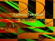 Yazisma Teknikleri