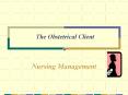 The Obstetrical Client PowerPoint PPT Presentation