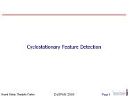 Cyclostationary Feature Detection