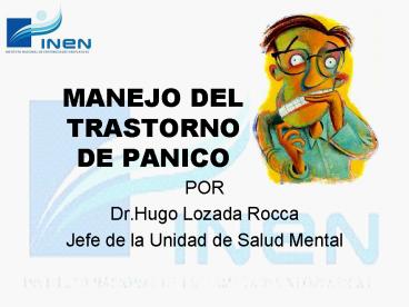 MANEJO DEL TRASTORNO DE PANICO