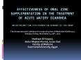 Effectiveness of Oral Zinc Supplementation in the Treatment of Acute Watery Diarrhea INCLEN Childnet Zinc Effectiveness for Diarrhea (IC-ZED) Group PowerPoint PPT Presentation