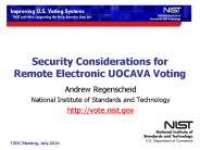 Security Considerations for Remote Electronic UOCAVA Voting