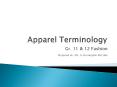 Apparel Terminology PowerPoint PPT Presentation