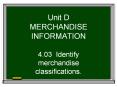 Unit D MERCHANDISE INFORMATION PowerPoint PPT Presentation