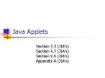 Java Applets PowerPoint PPT Presentation