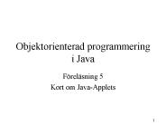 Objektorienterad programmering i Java
