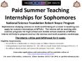 Paid Summer Teaching Internships for Sophomores National Science Foundation Robert Noyce Program PowerPoint PPT Presentation