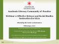 Academic Literacy Community of Practice  Webinar 1: Effective Science and Social Studies Instruction for ELLs Hosted by the Center on Instruction  February 9, 2010 PowerPoint PPT Presentation