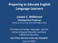 Preparing to Educate English Language Learners Louise C. Wilkinson Distinguished Professor Syracuse University, USA (lwilkin@syr.edu) PowerPoint PPT Presentation
