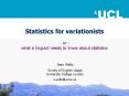 Statistics for variationists PowerPoint PPT Presentation