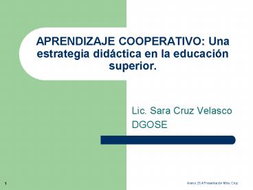 APRENDIZAJE COOPERATIVO: Una estrategia did