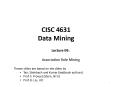 CISC 4631 Data Mining PowerPoint PPT Presentation