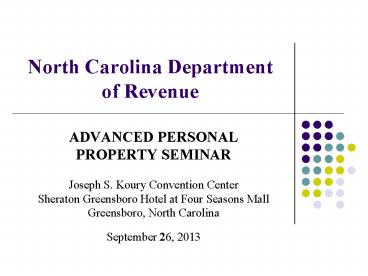 North Carolina Department of Revenue
