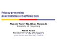 Privacy-preserving Anonymization of Set Value Data PowerPoint PPT Presentation