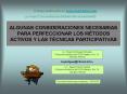 ALGUNAS CONSIDERACIONES NECESARIAS PARA PERFECCIONAR LOS M PowerPoint PPT Presentation