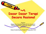 Dasar Dasar Terapi Secara Rasional