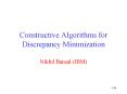 Constructive Algorithms for Discrepancy Minimization PowerPoint PPT Presentation
