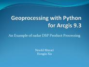 Geoprocessing with Python for Arcgis 9.3